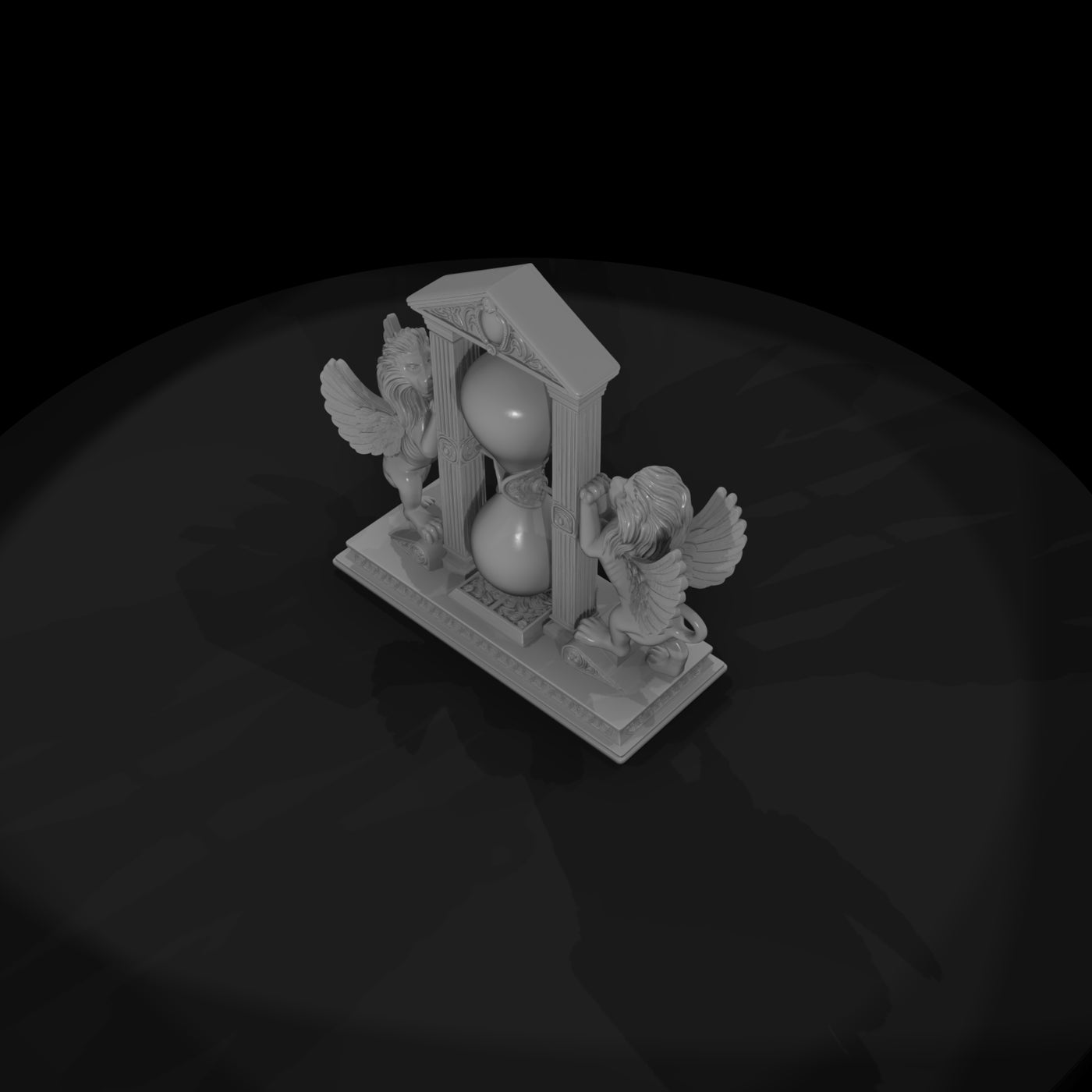 neoclassical-winged-lion-hourglass-miniature-3d-printable-203563