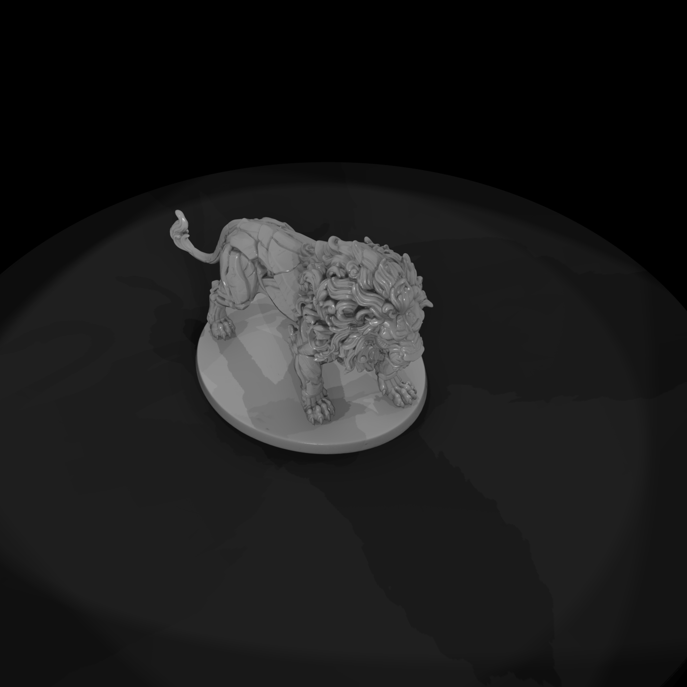 Creature Marble Guardian Lion