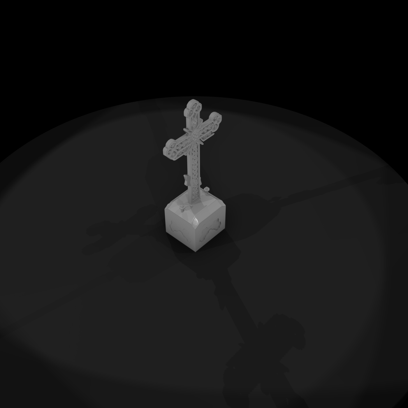 Ornate Gothic Grave Cross — Grave Marker