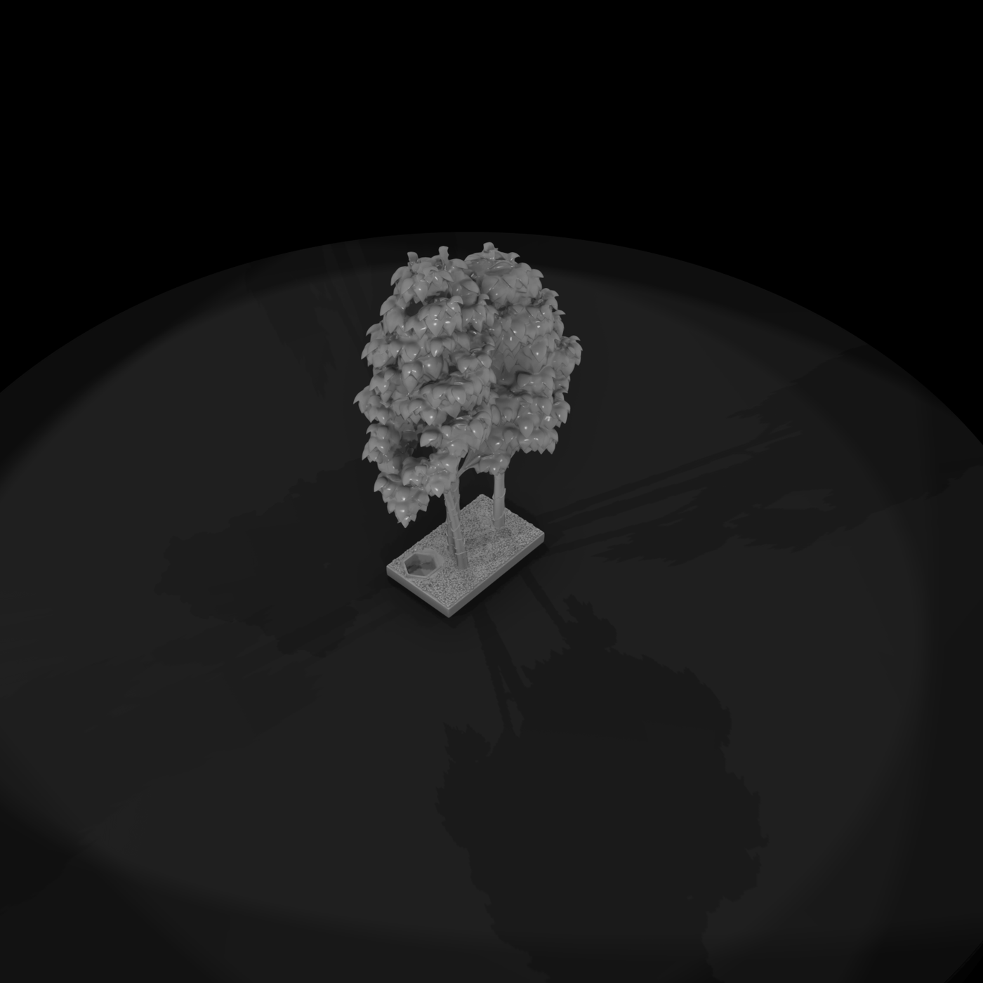Stylized Multi-Trunk Birch Tree
