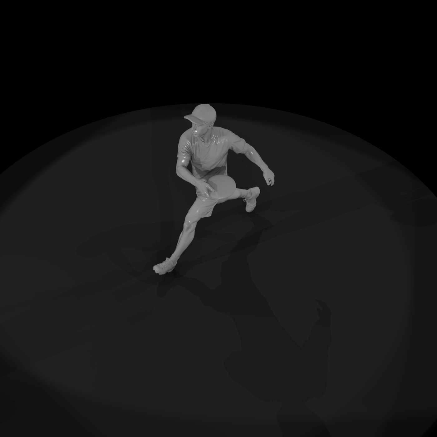 Disc Golf Thrower Mid-Toss