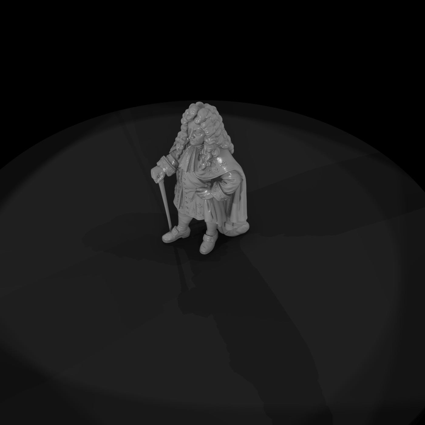 Hist 0144 Historical Louis Xiv Miniature Figure