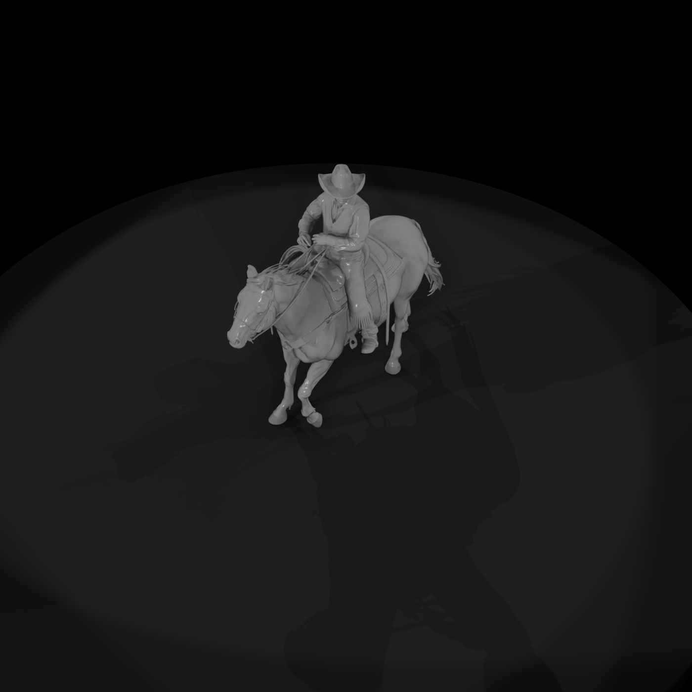 Cowboy on Horse — Mounted Western