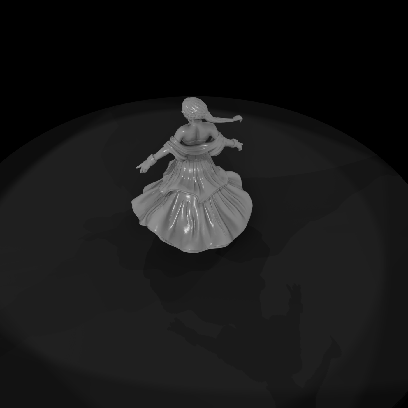 Stylized Dancing Fantasy Maiden (Integrated Base)