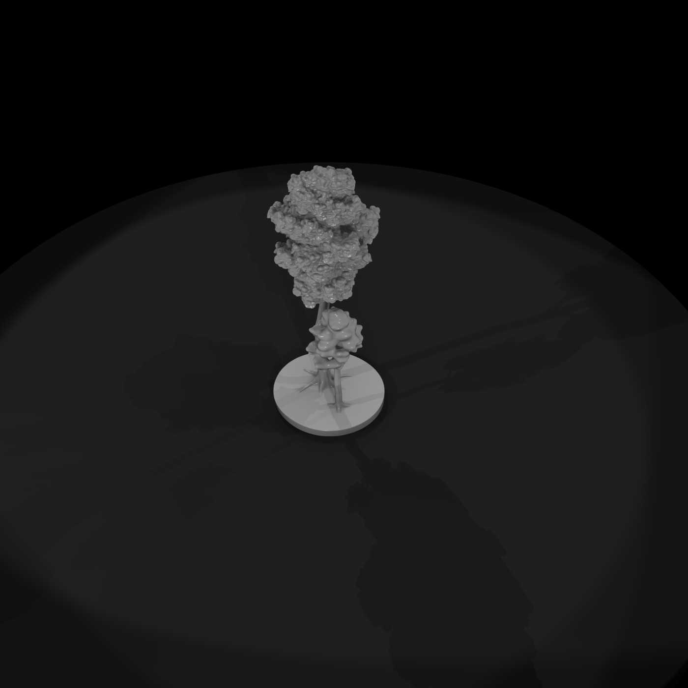 Stylized Tree Pair on Base