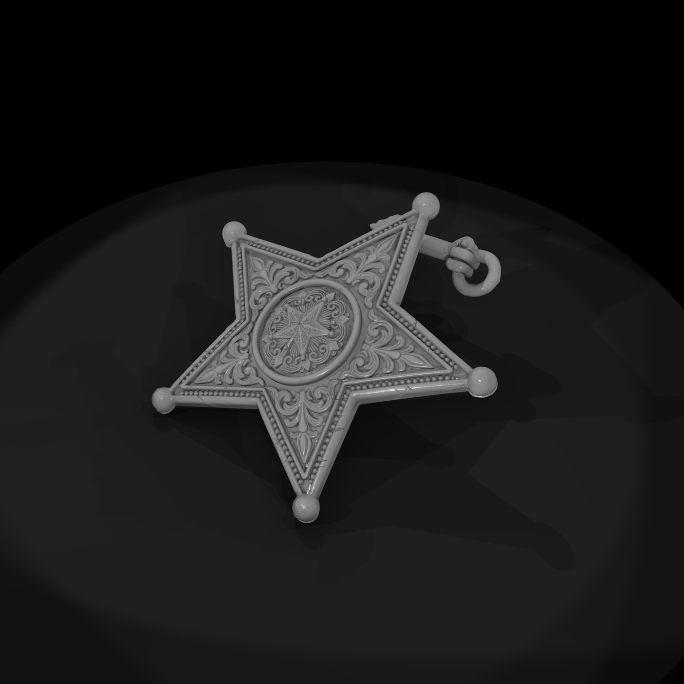 Old West Sheriff's Star Badge
