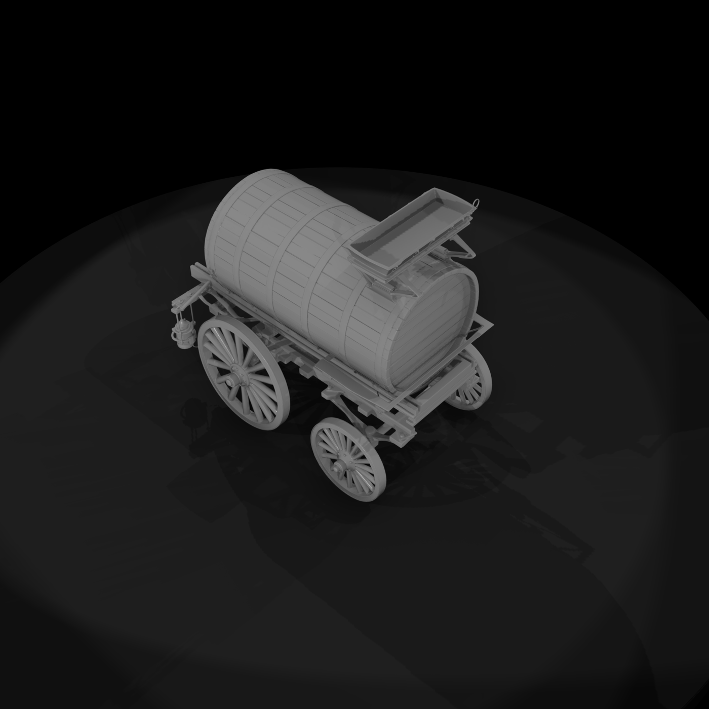 Vintage Water Barrel Wagon