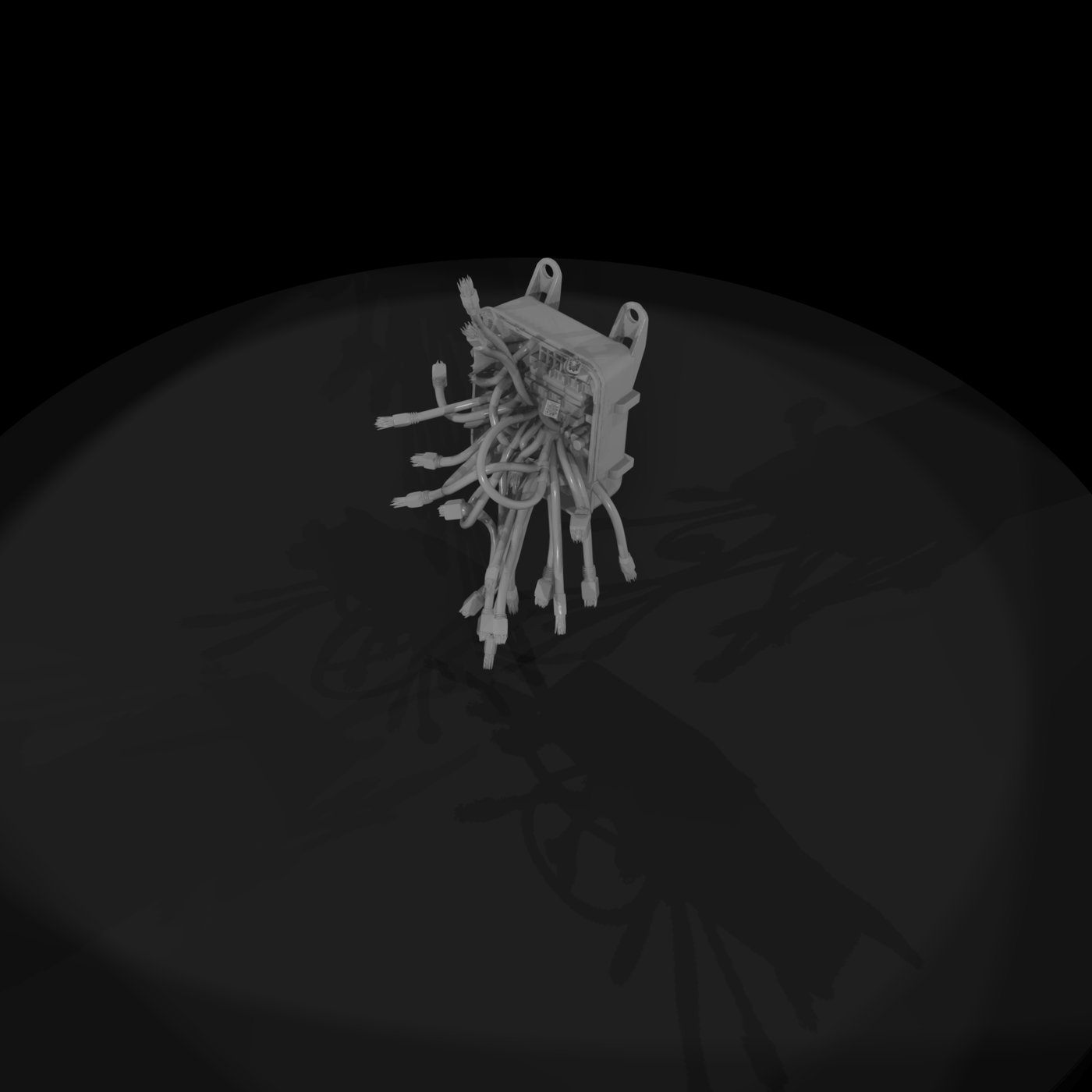 Stylized Damaged Electrical Junction Box