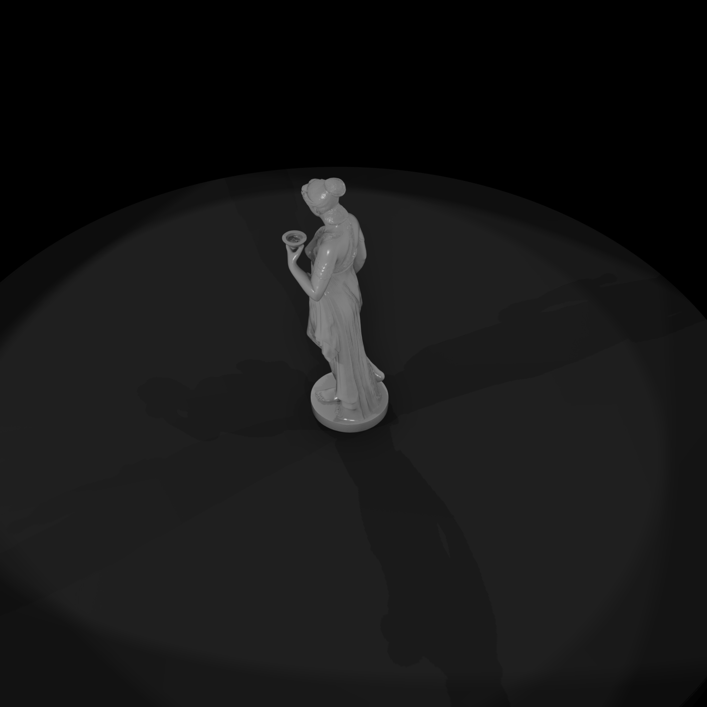 Neoclassical Female Statue — Marble-Style