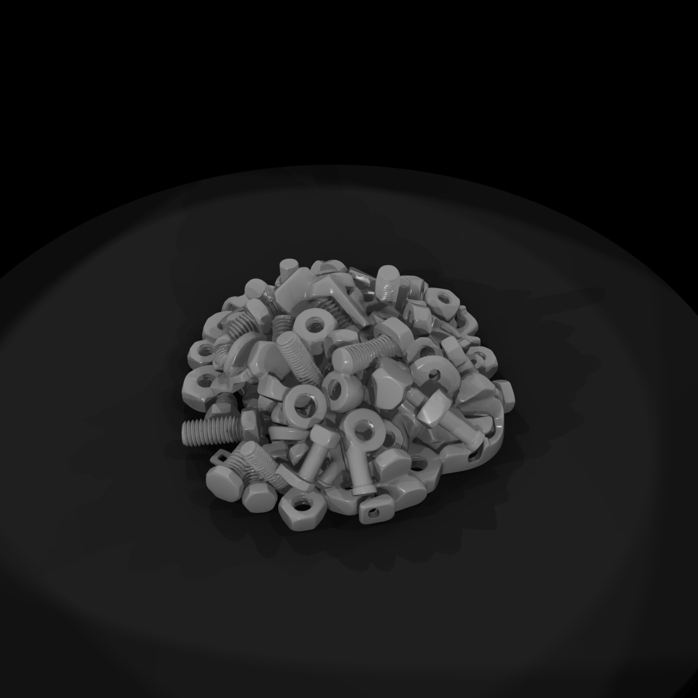Stylized Pile of Fasteners — Scatter