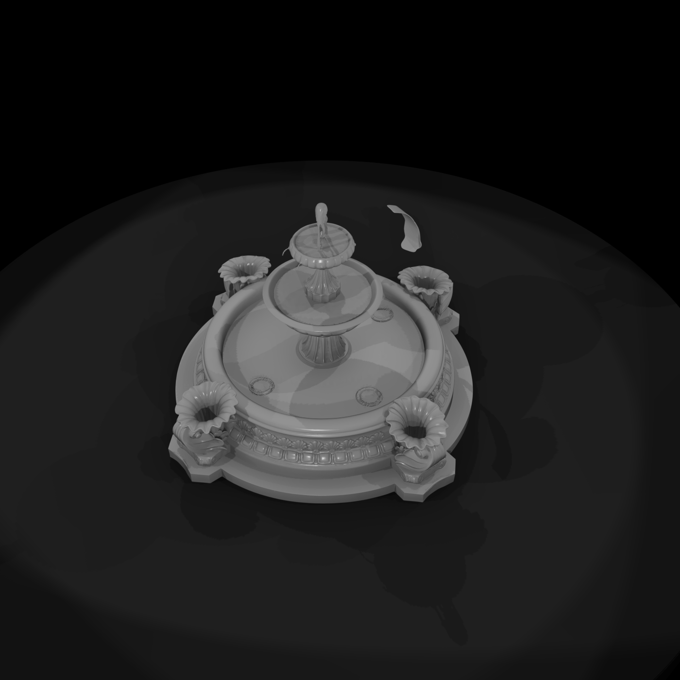 Tiered Stone Garden Fountain