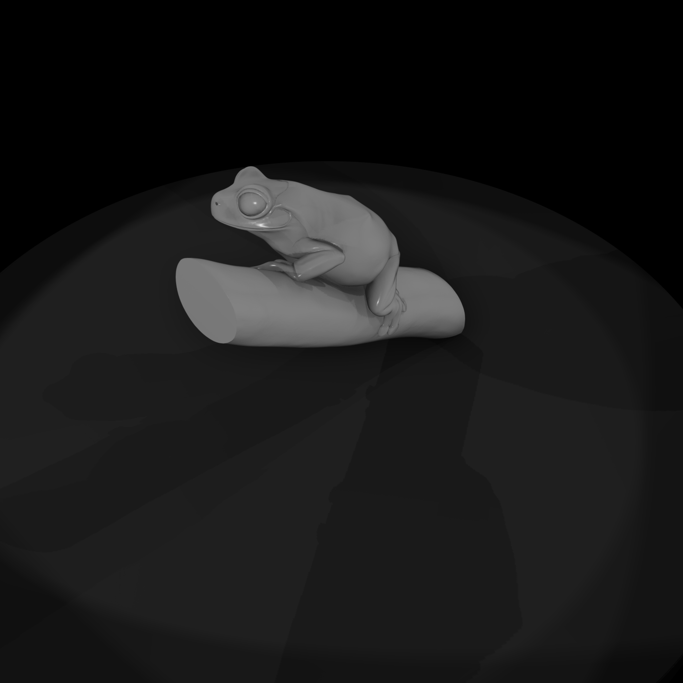 Stylized Tree Frog on Branch