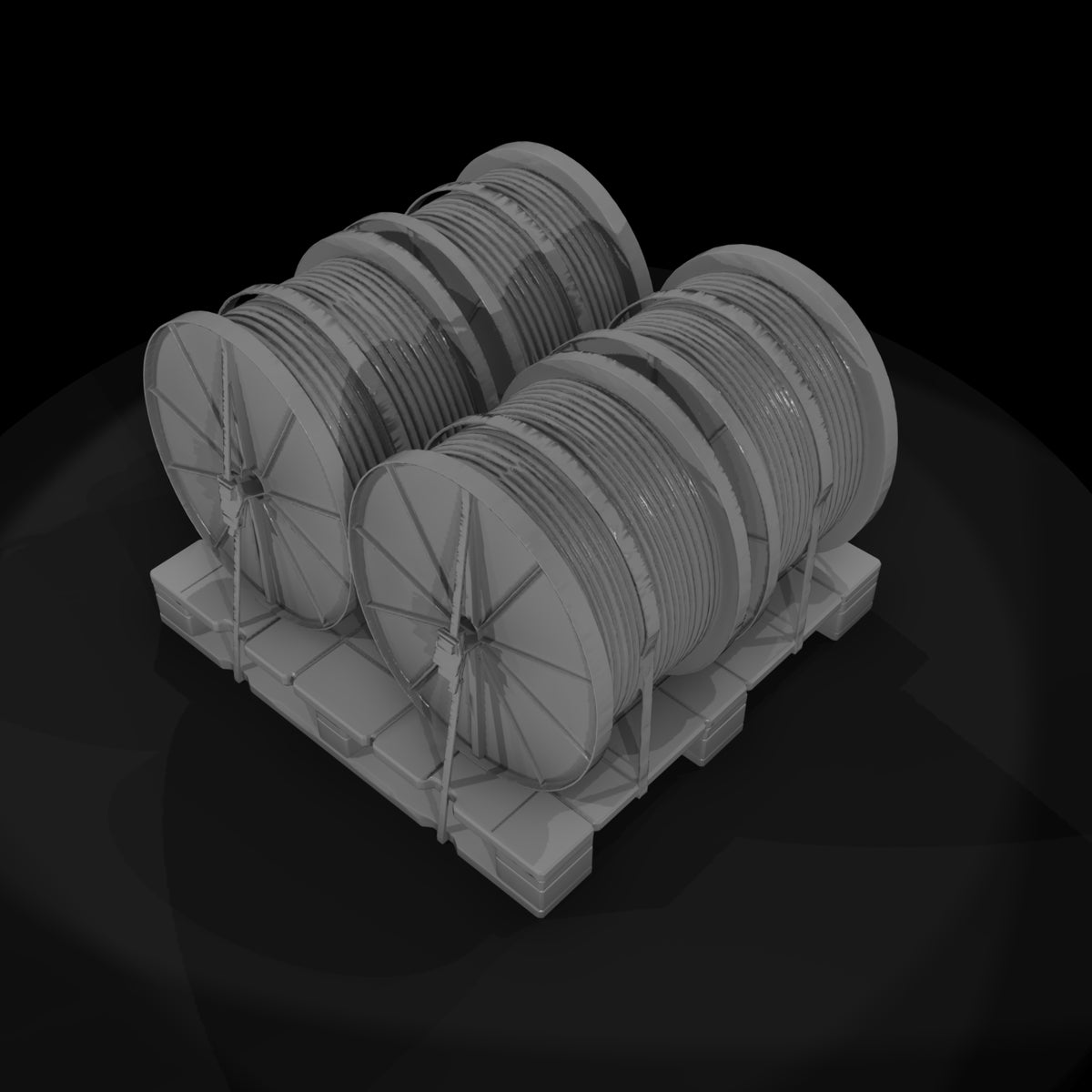 industrial-cable-reels-on-pallet-3d-printable-miniature-921872