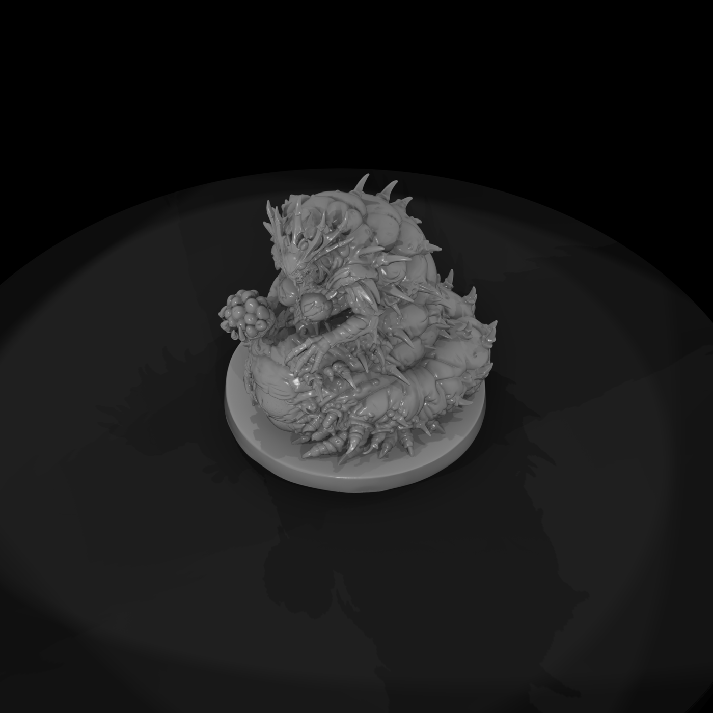 Pale Grub Queen Monster