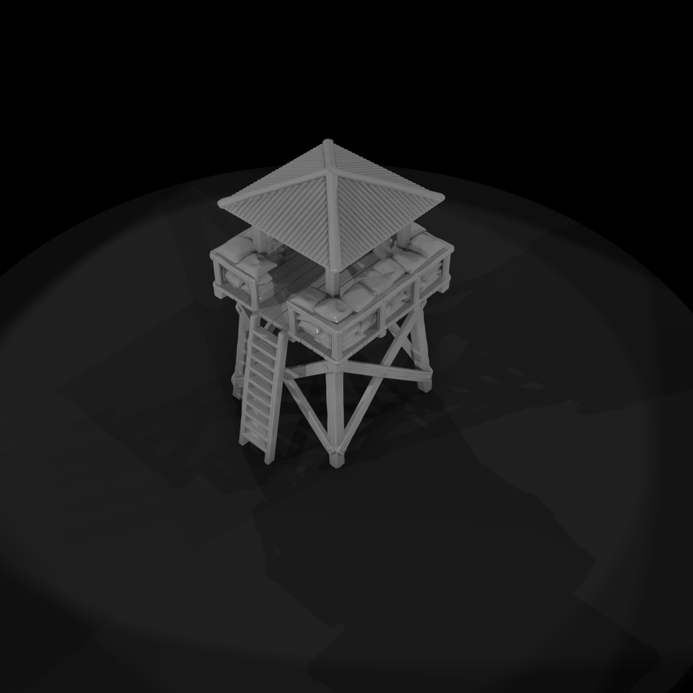 Mil 163 Vietnam Firebase Guard Tower