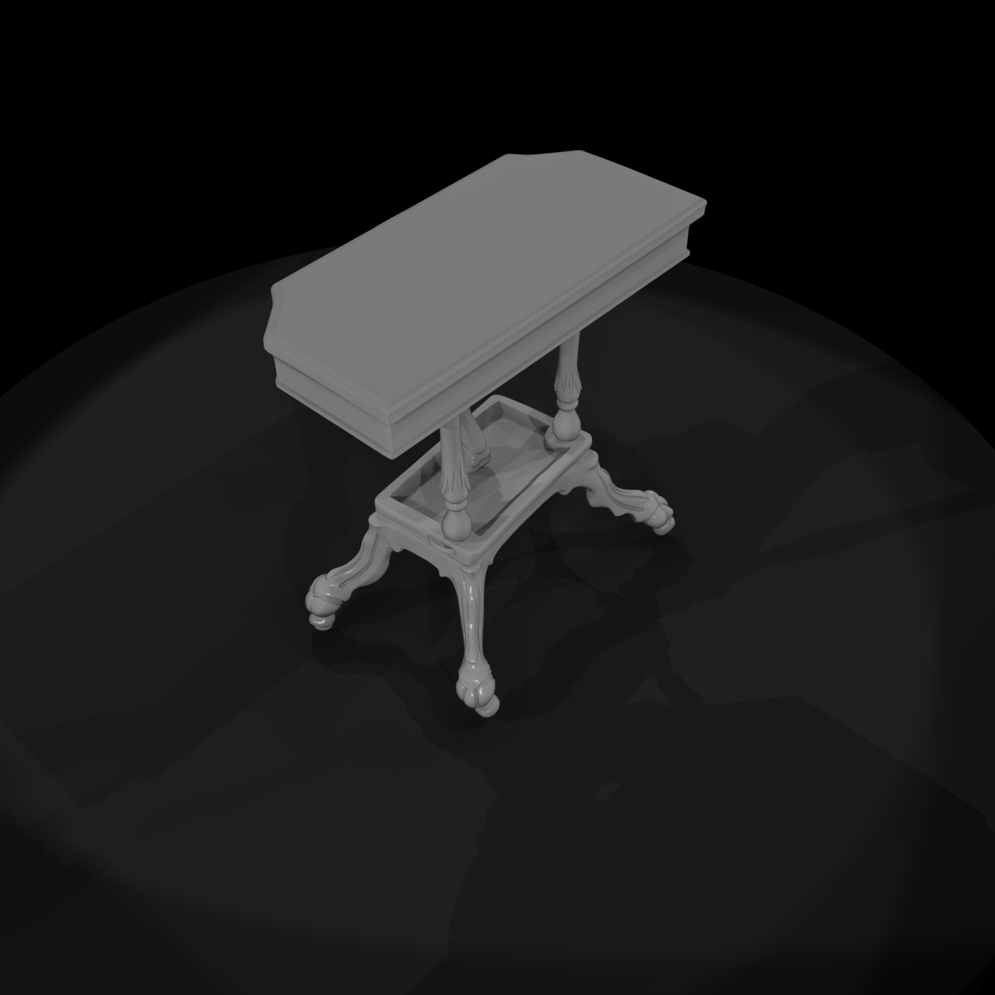 Neoclassical griffin side table