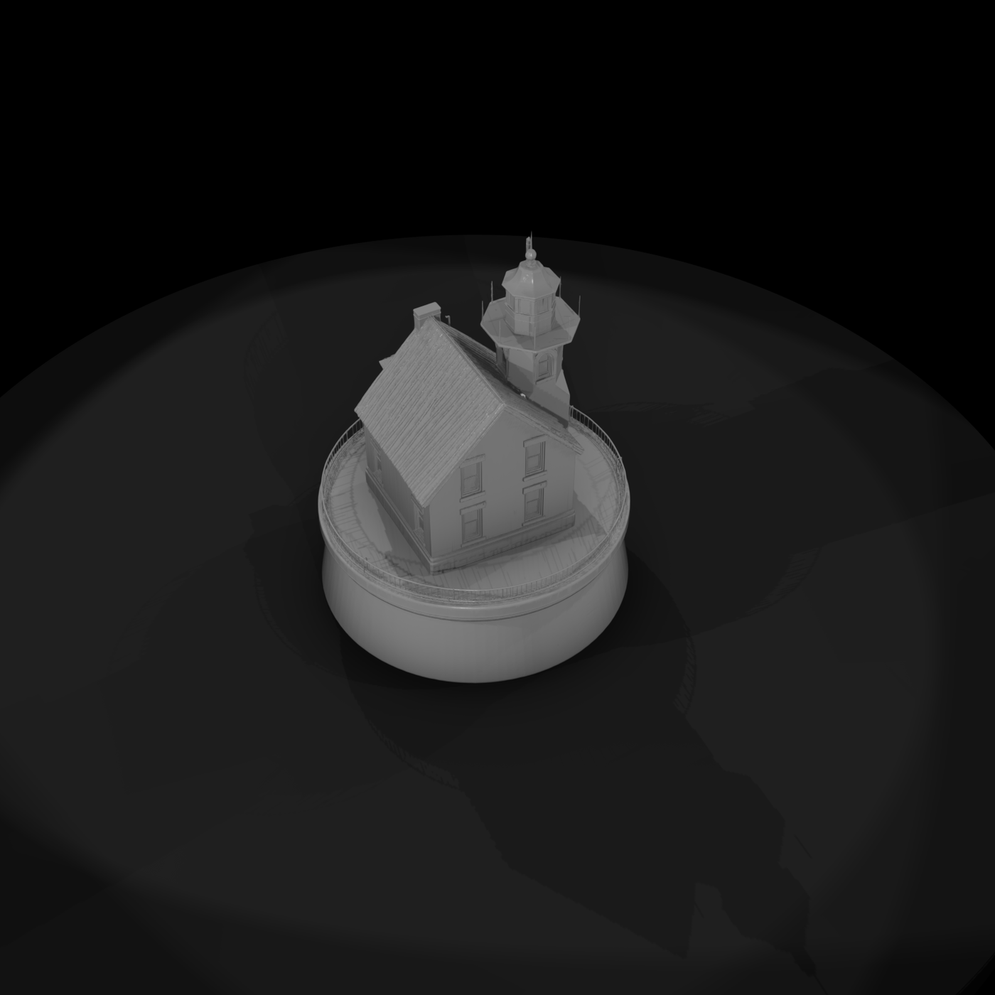 Offshore Lighthouse & Keeperhouse