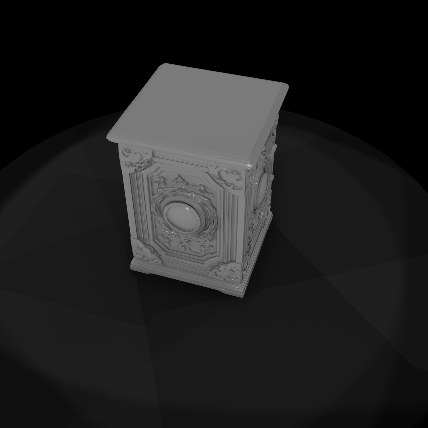 Ornate Victorian Carved Safe — Strongbox