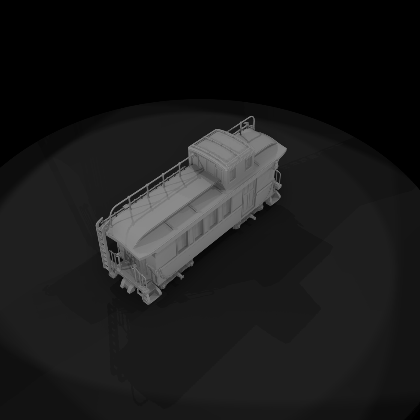 Vintage Cupola Railroad Caboose