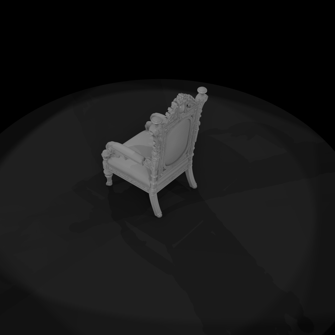 Baroque Ornate Throne Chair — Highback & Railway