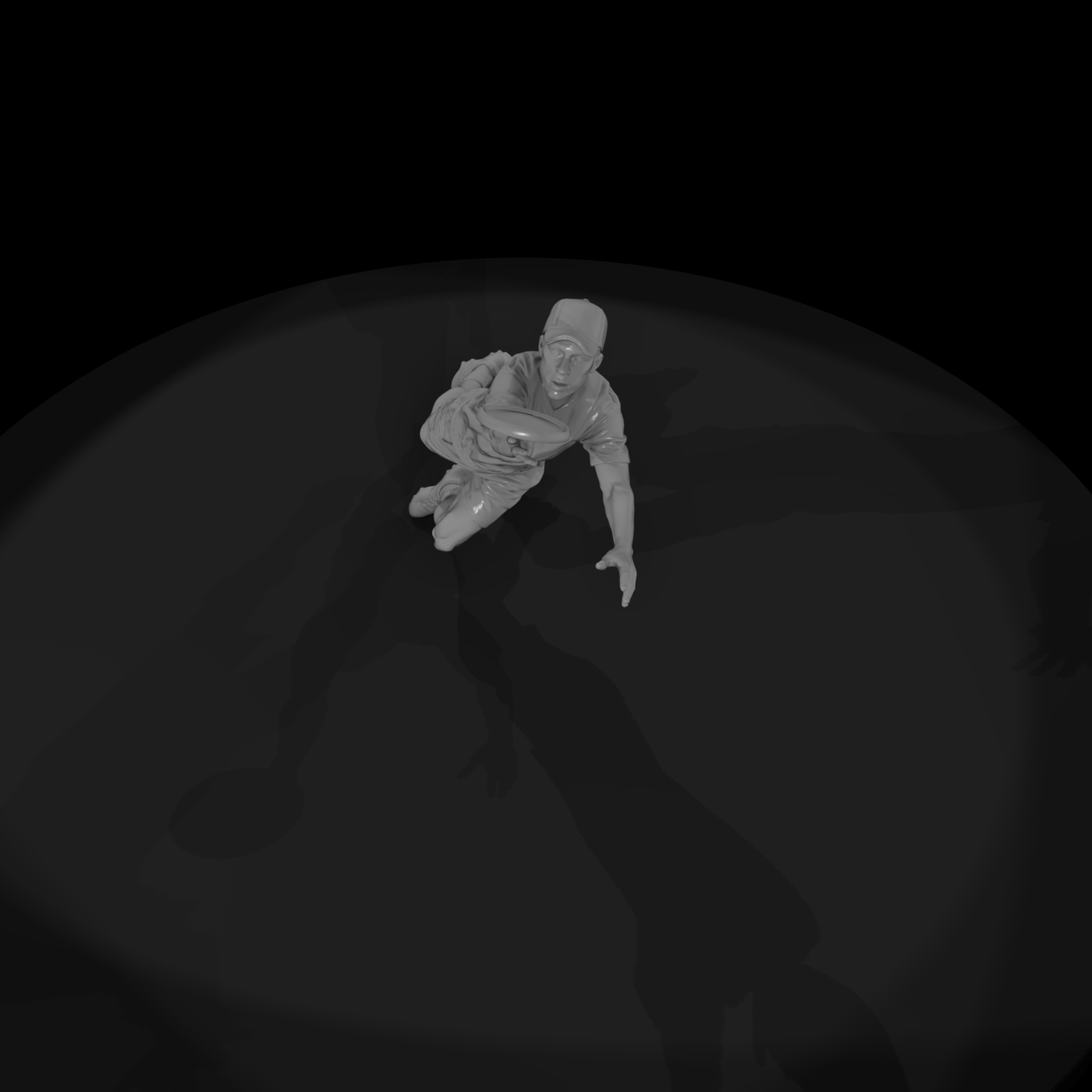Diving Ultimate Frisbee Player