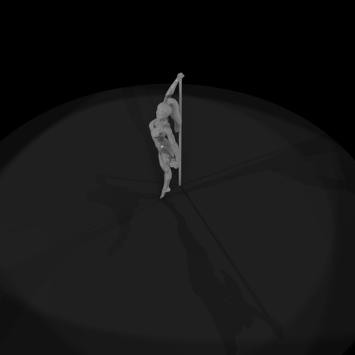Pole Dancer Aerial Pose