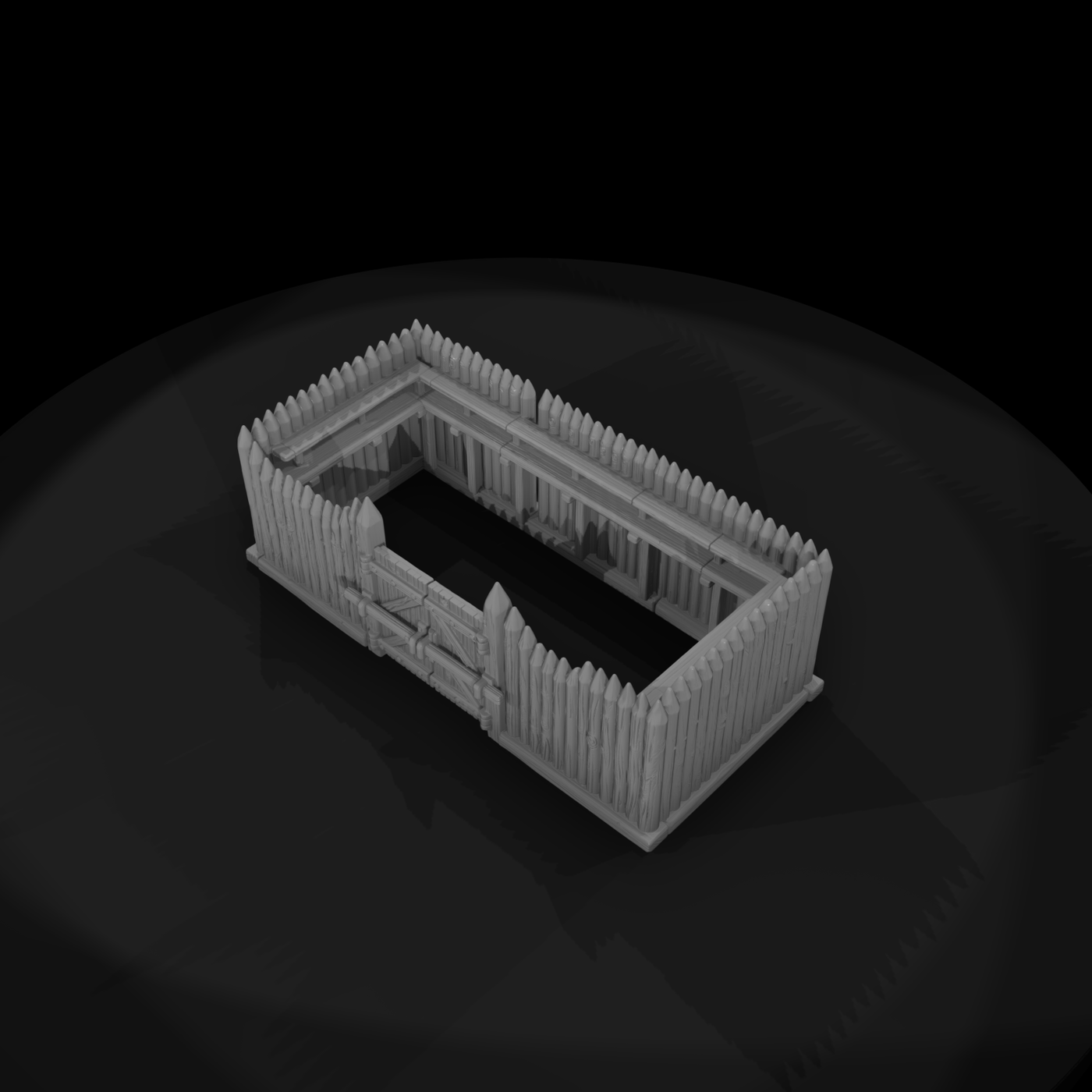 Mil 011 Civil War Palisade Wall Gate