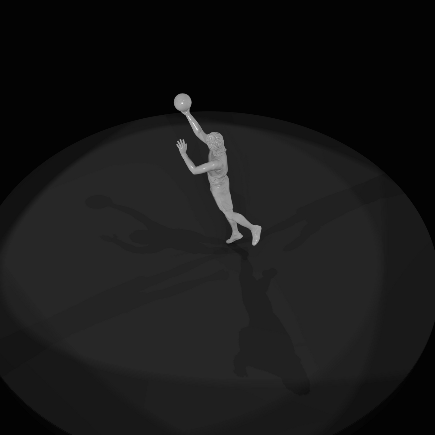 Leaping Basketball Player