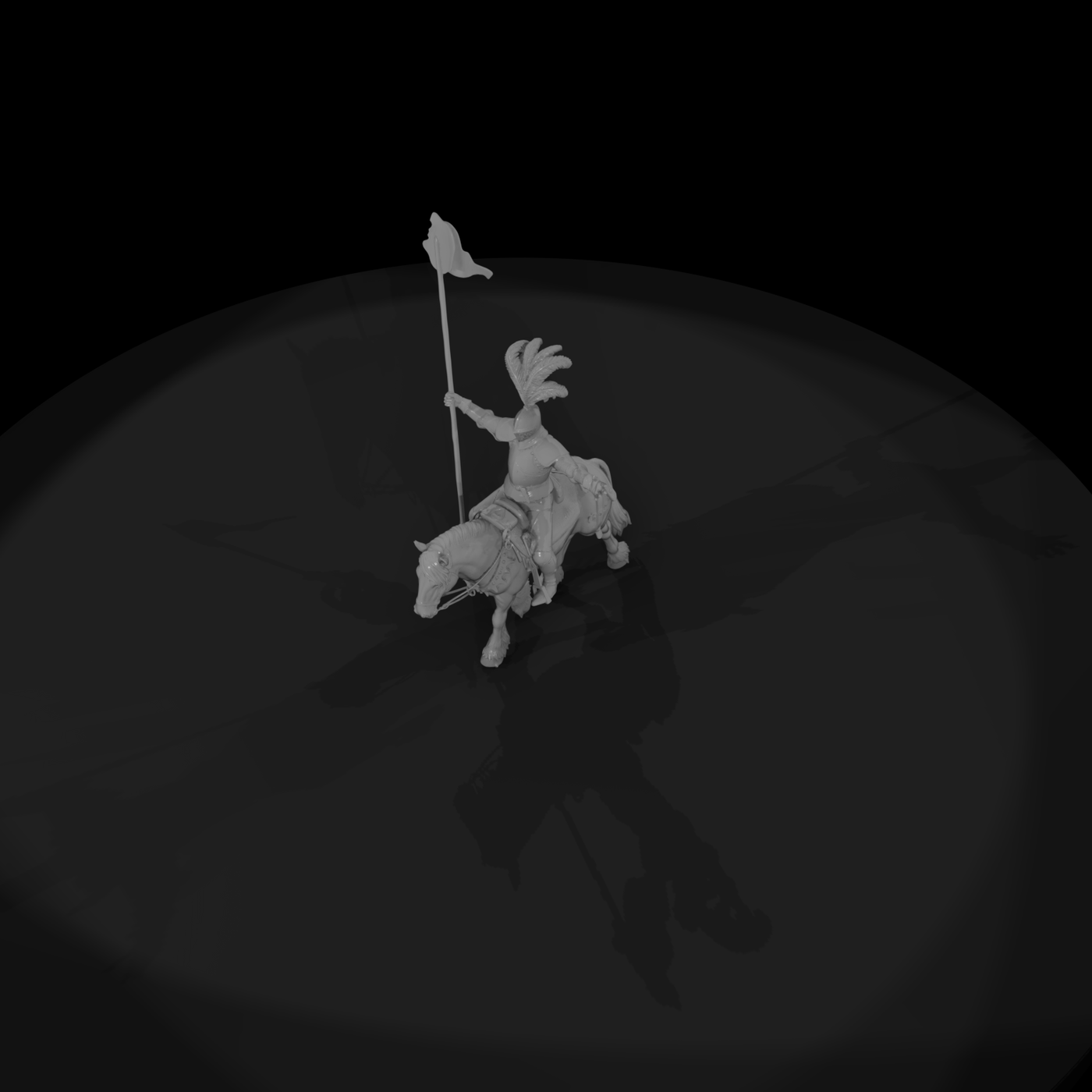 Mounted Knight in Full Plate Armor