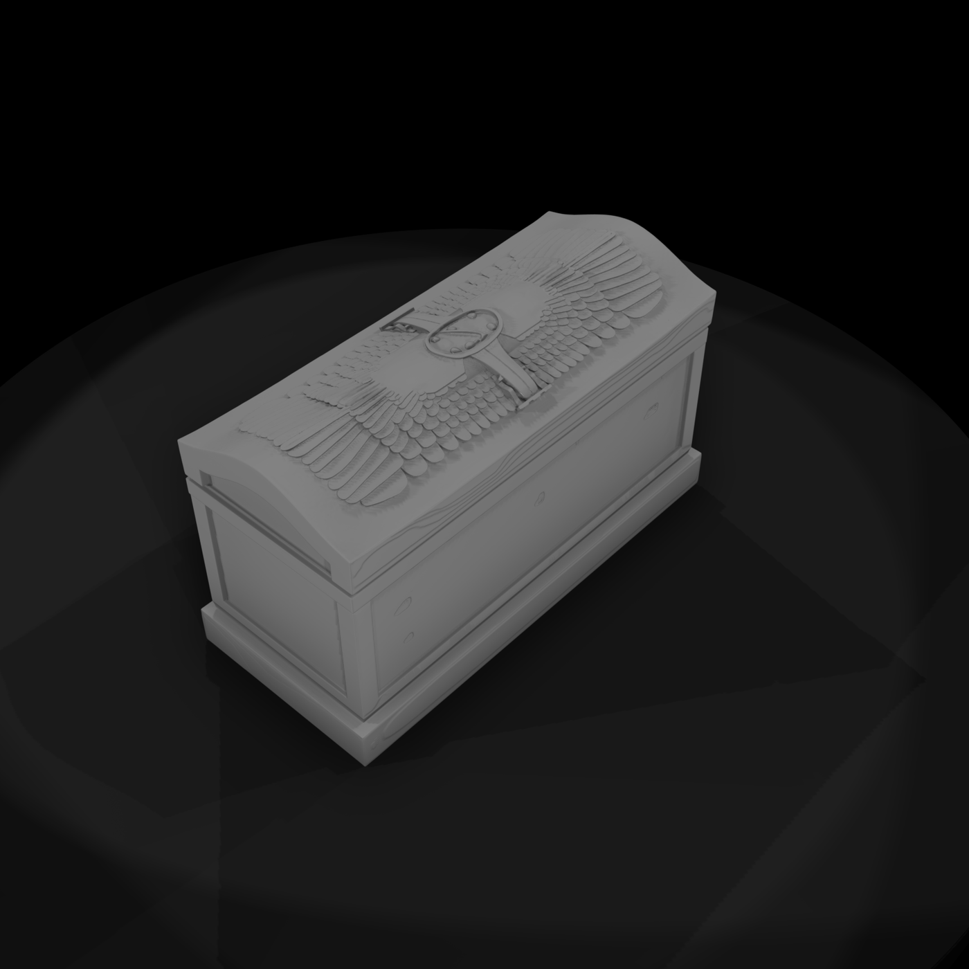 Winged Scarab Egyptian Sarcophagus