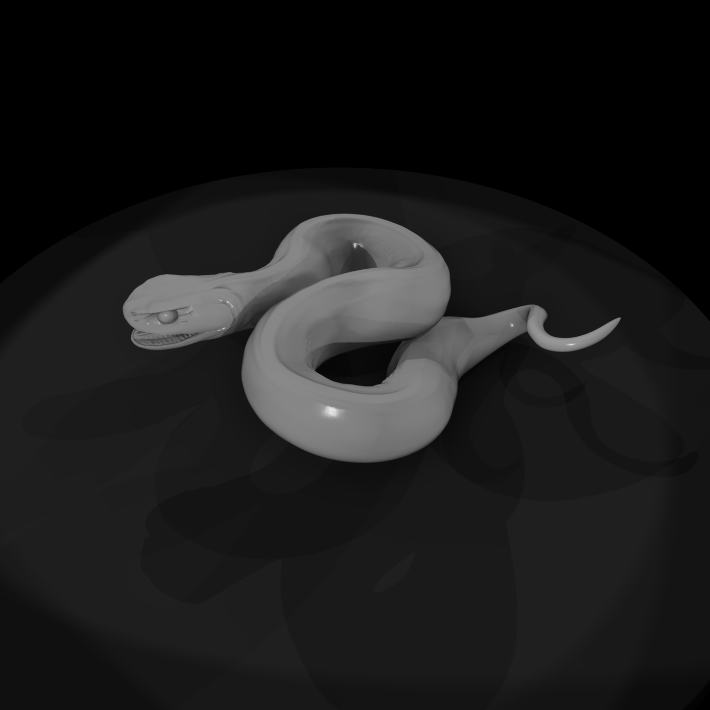 Coiled Fanged Snake Base