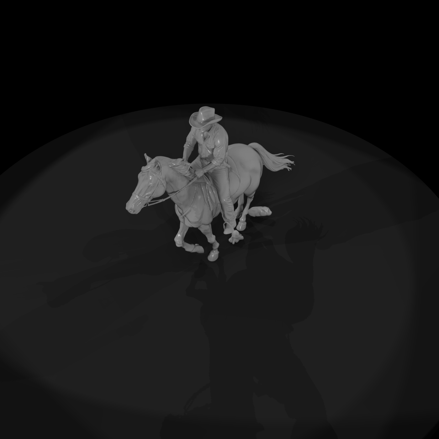 Cowboy on Horse — Mounted ( Compatible)