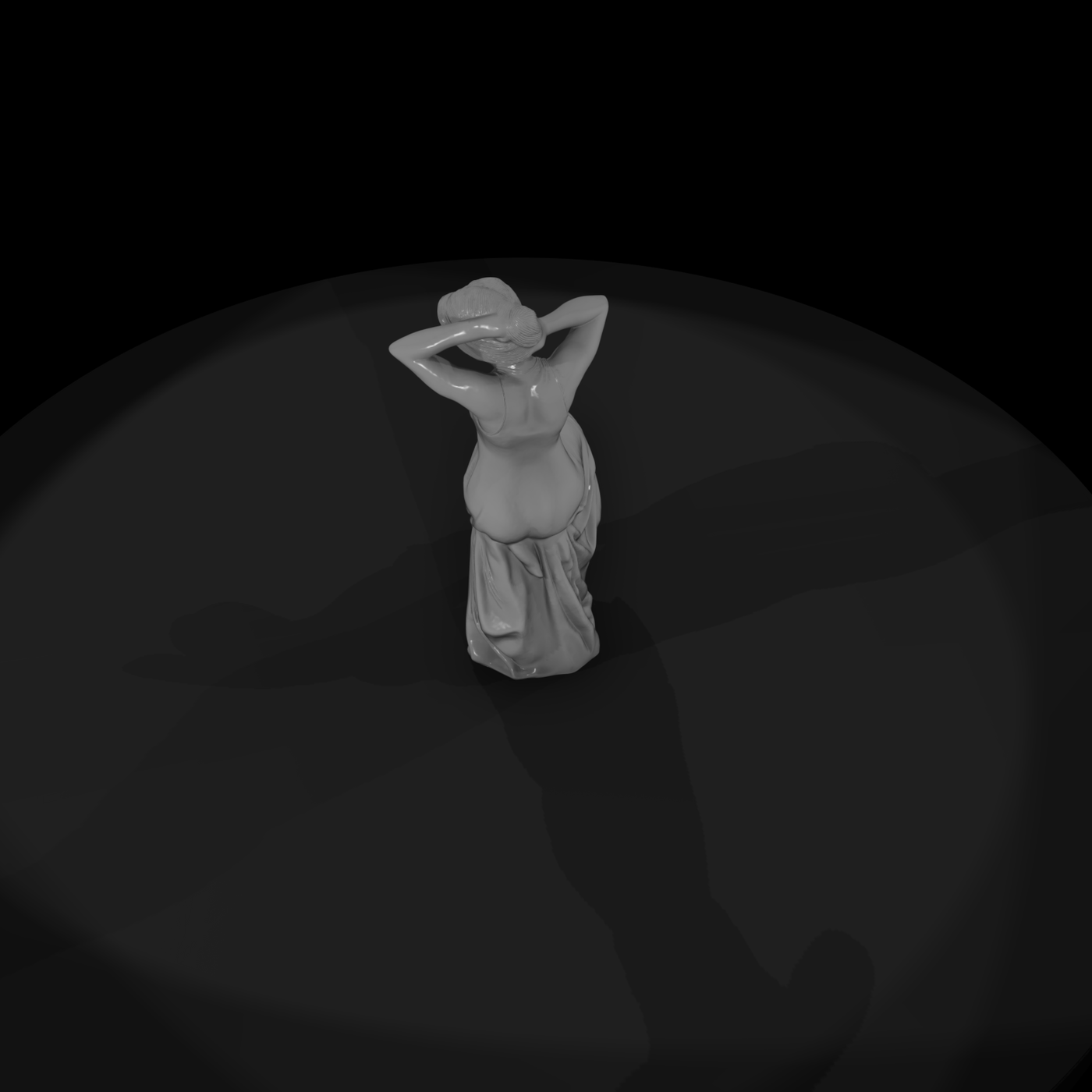 Seated Classical Female Sculpture