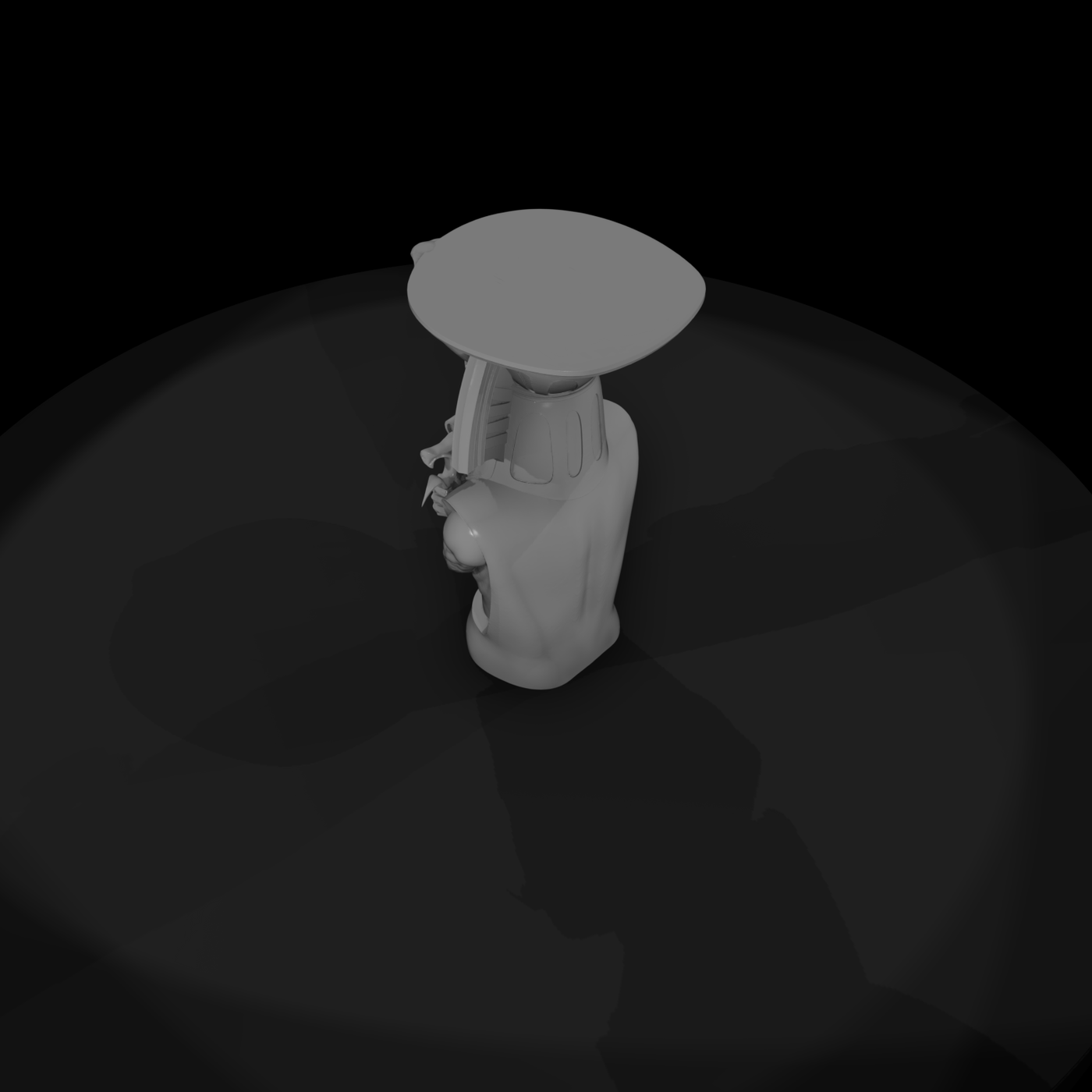Undead Egyptian Pharaoh Bust Statue