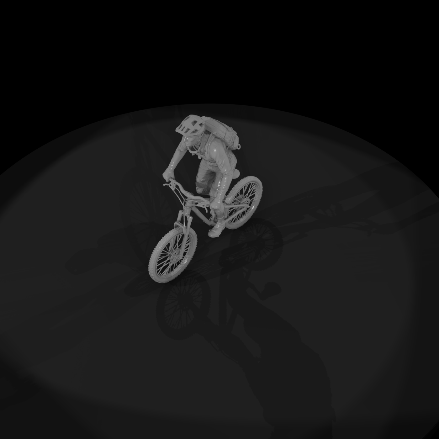 Poparc 0302 Mountain Biker Climber Alternate Pose