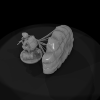 Modern Paratrooper Landing with Canopy — thumbnail 7