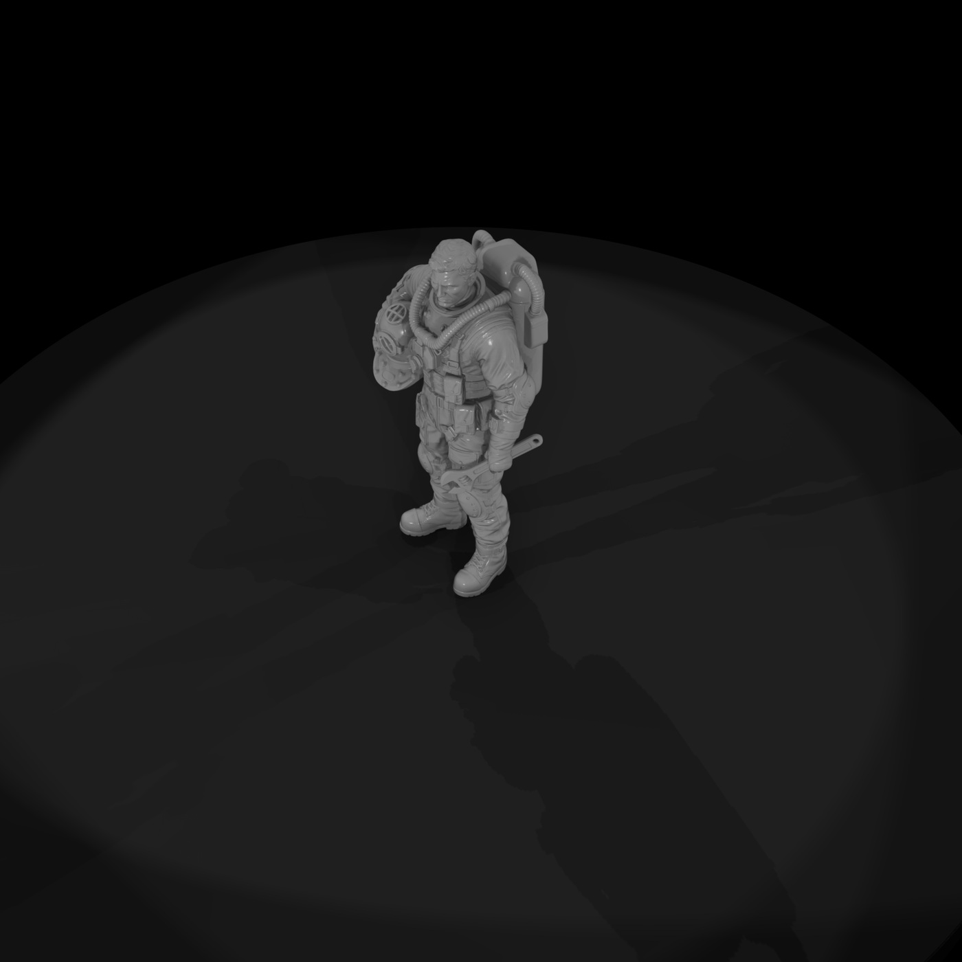 Poparc 0073 Deep Sea Salvage Diver Alternate Pose
