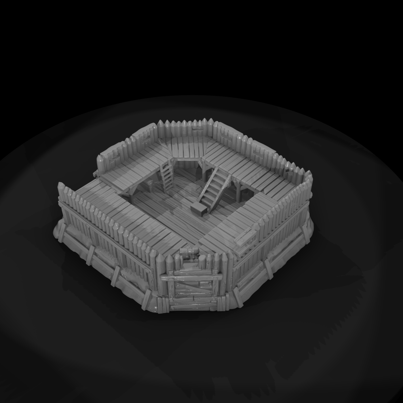 Mil 057 Wild West Fort Bastion Corner