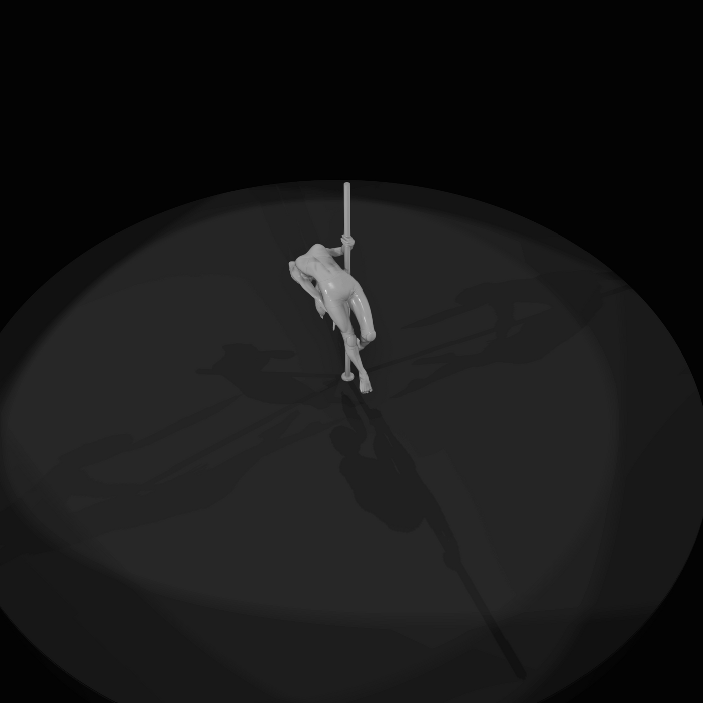 Pole Dancer in Layback Pose