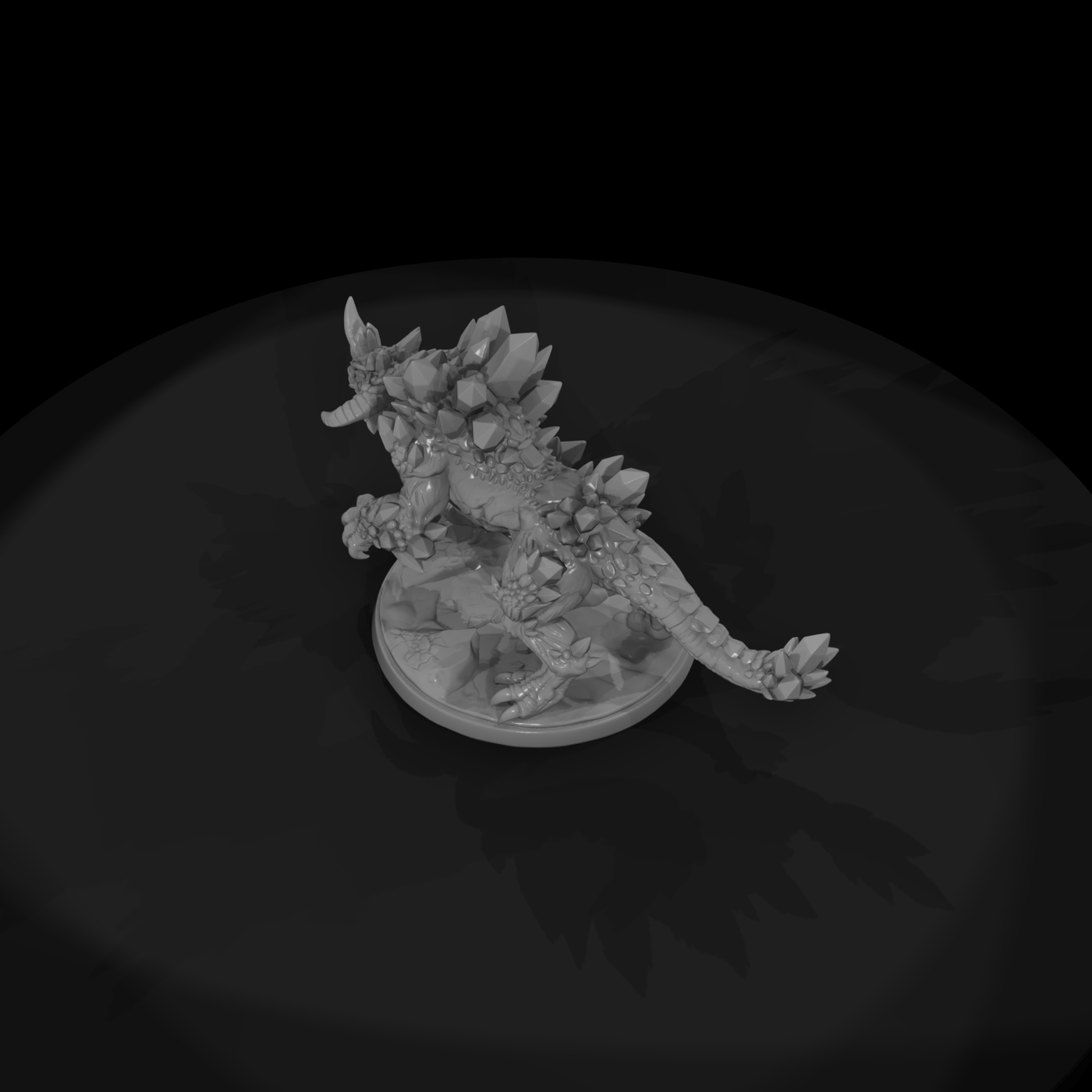 Stylized Crystal Spiked Feral Demon Miniature Xmoh