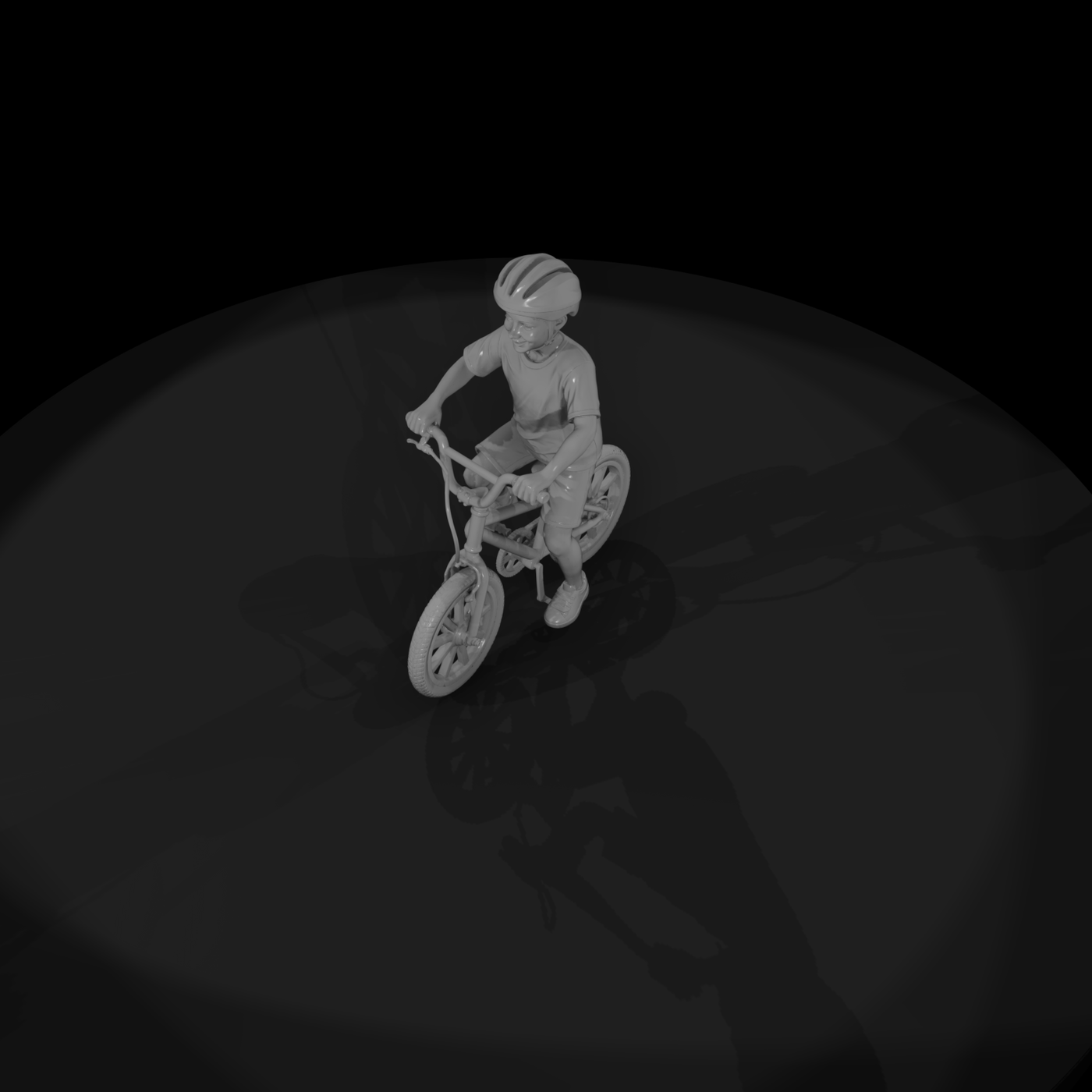 Boy Riding a BMX Bike