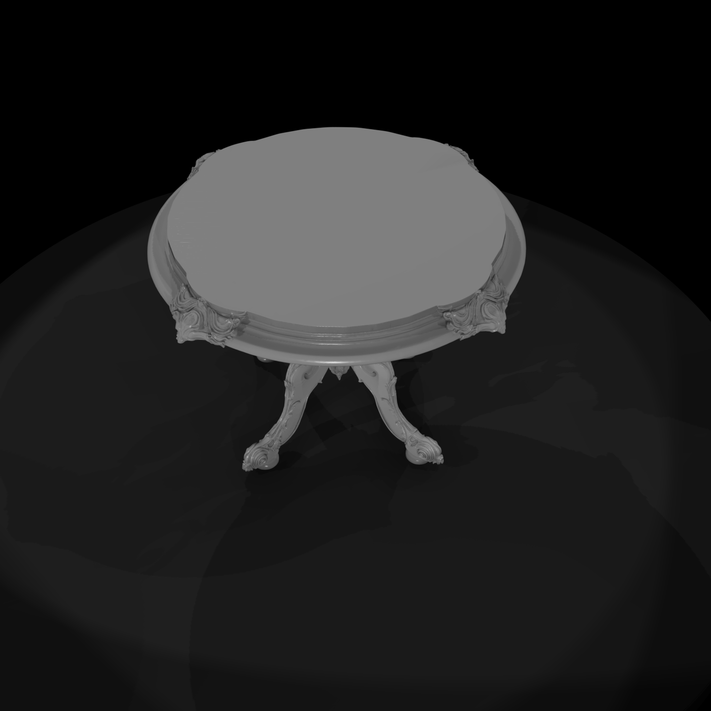 Rococo Ornate Round Dining Table