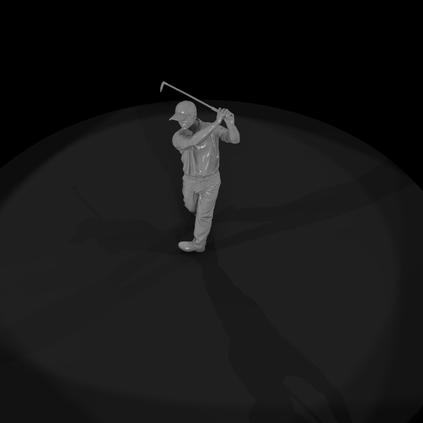 0082 Sports Golfer M Swing