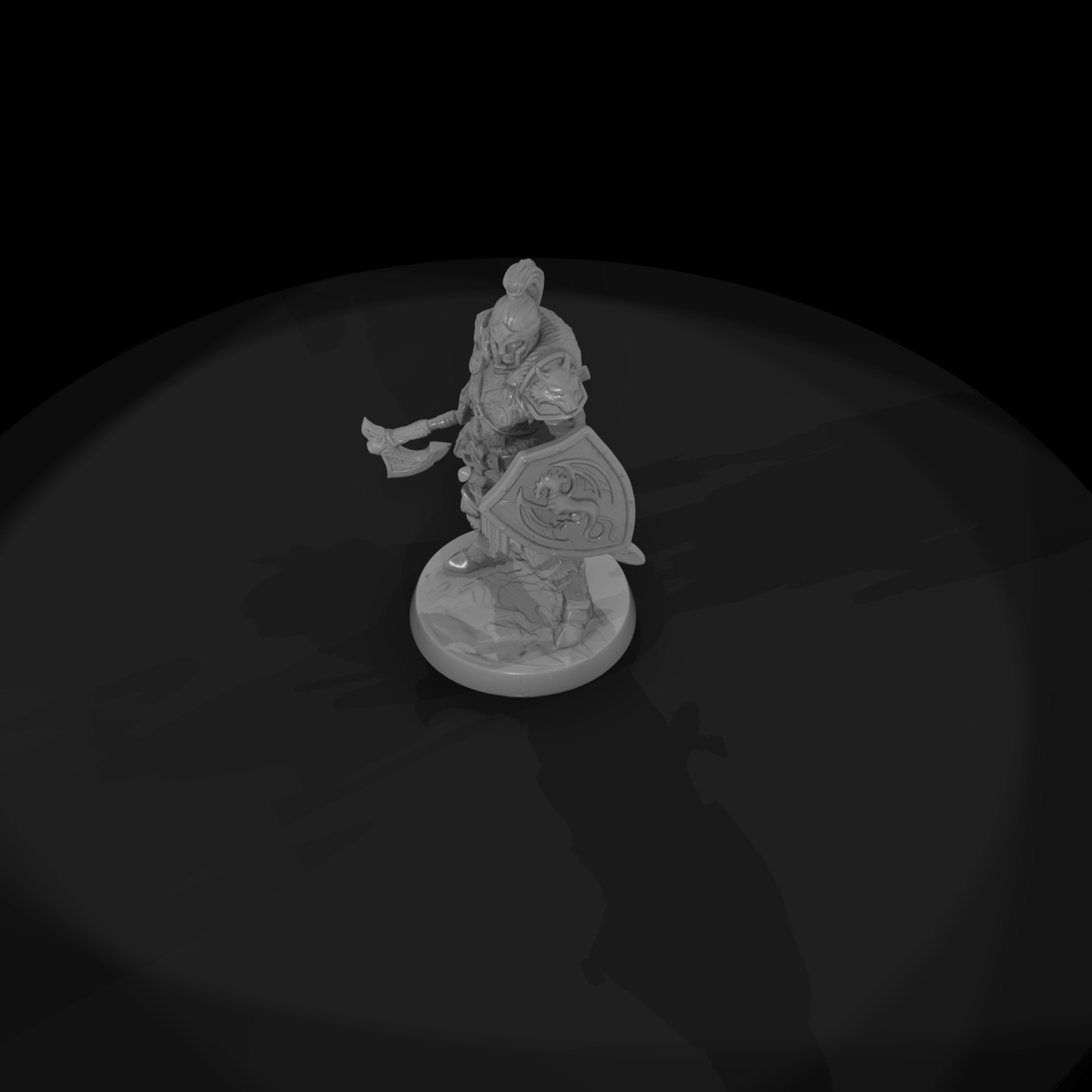 Armored Warrior with Battle Axe