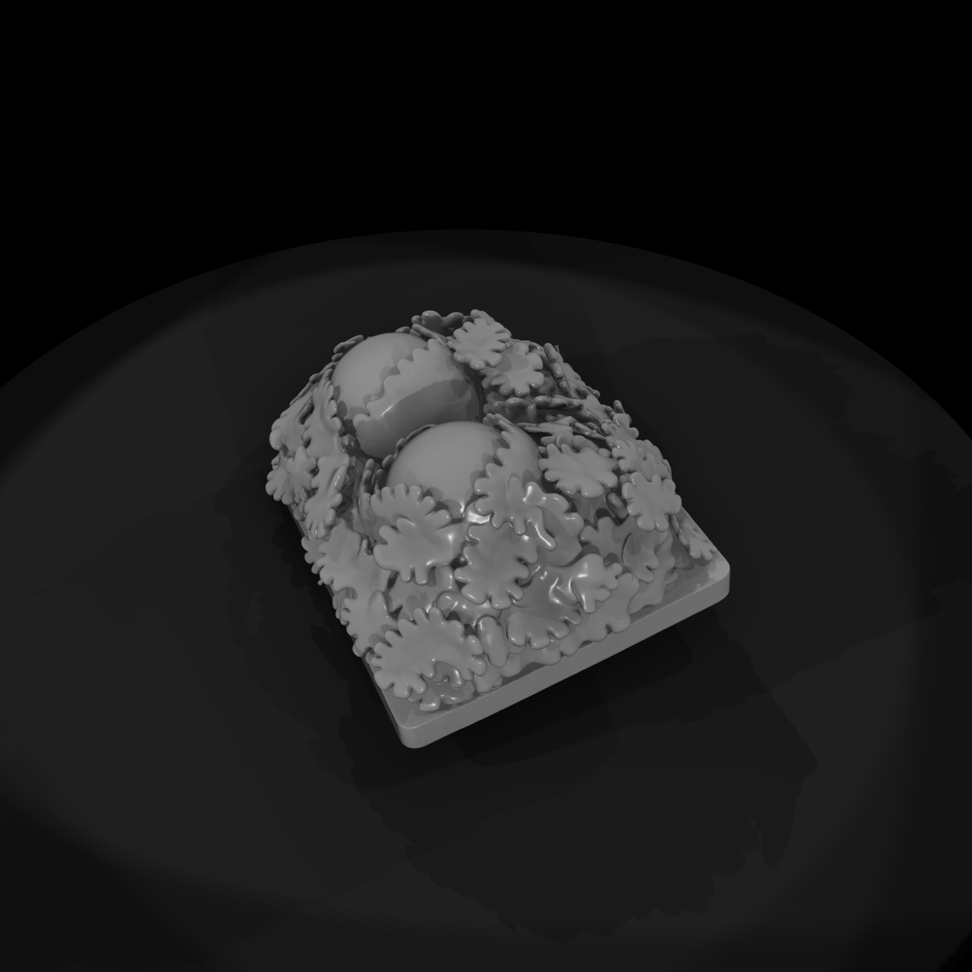 Sculpted Bird Nest With Eggs 3D Asset Aypzu1Dy
