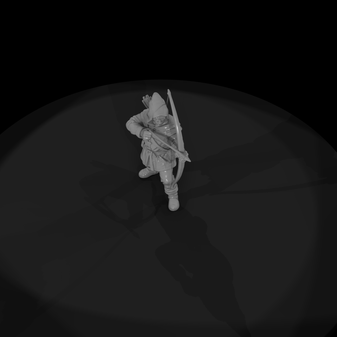Hist 0216 Medieval Archer Miniature Figure