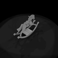 stylized_low_poly_wooden_rocking_horse — thumbnail 6