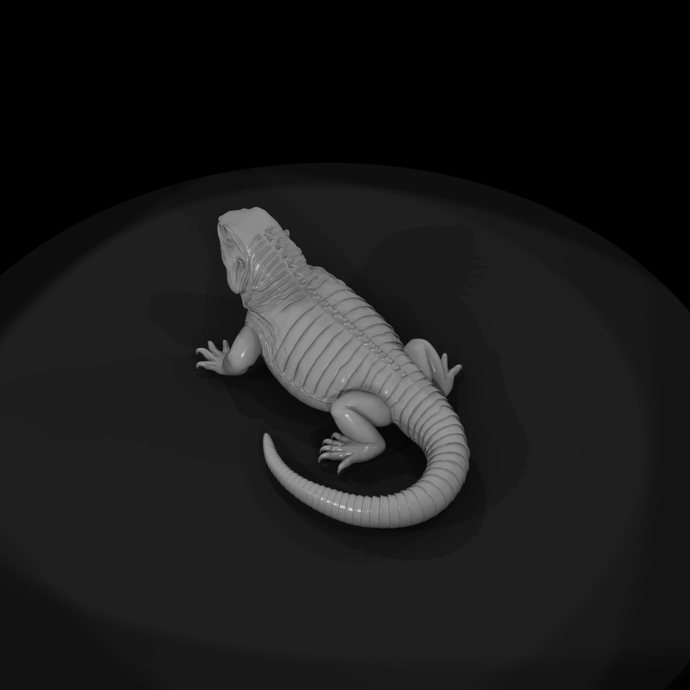 Realistic Iguana Figurine