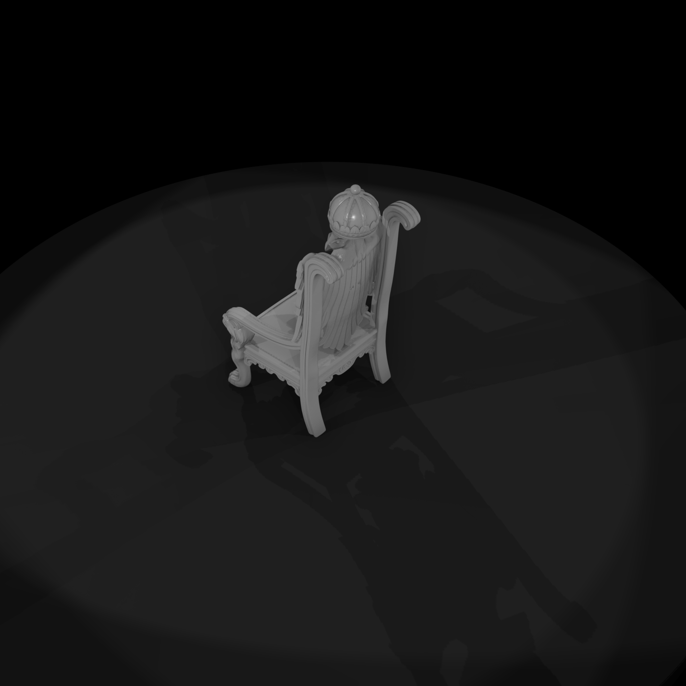 Carved Double-Headed Eagle Throne — Seat