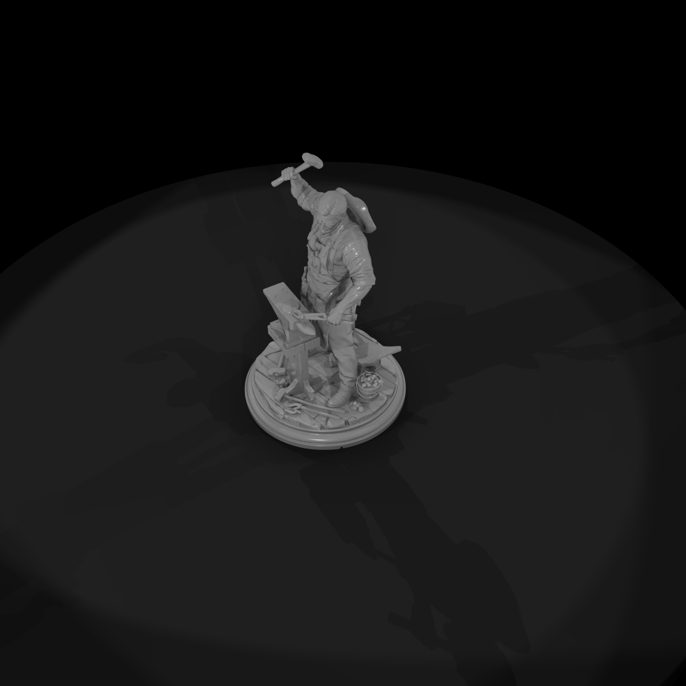 Blacksmith at the Anvil